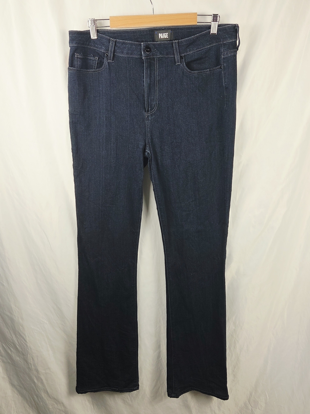 Paige Women's Dark Blue High Rise Manhattan Stretch Jeans Size 33